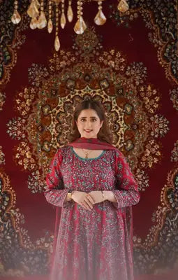 Stunning Digital Printed Maxi - 2 Pcs Set