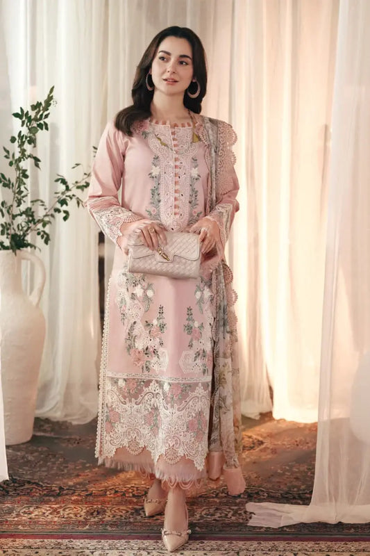 3 Pcs Women's Unstitched Chikankari Embroidered Suit