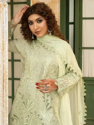 Zarar - U1B Women's Stitched Embroidered Lawn Suit - 4 Pcs