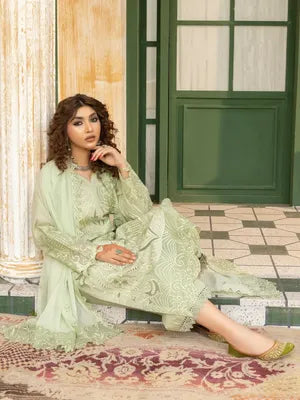 Zarar - U1B Women's Stitched Embroidered Lawn Suit - 4 Pcs