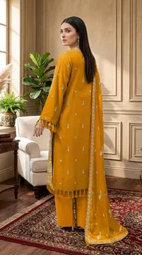 3 Pcs Women's Unstitched Embroidered Suit