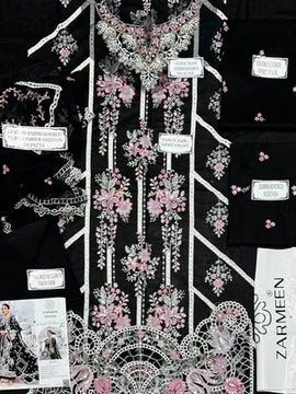 3 Pcs Women's Unstitched Embroidered Suit
