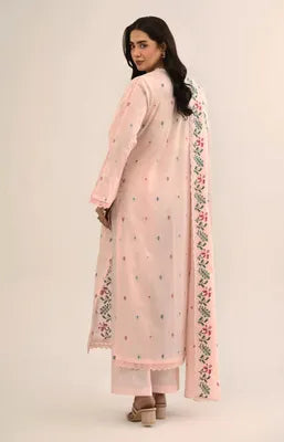 3 Pcs Women's Unstitched Plain Suit