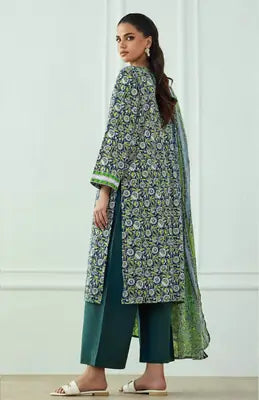 3 Pcs Women's Unstitched Printed Suit