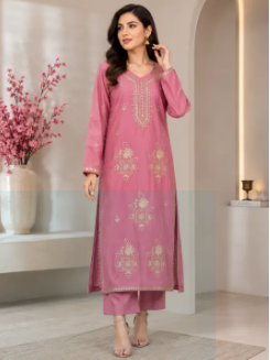2 Piece Unstitched Cotton Suit for Women – Embroidered Summer Collection