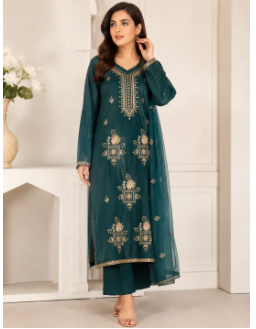 2 Piece Unstitched Cotton Suit for Women – Embroidered Summer Collection